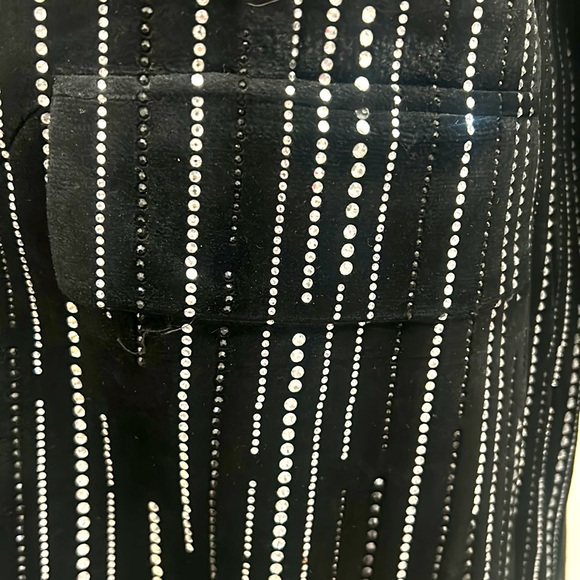 BLACK RHINESTONE BLAZER DRESS, SIZE 1X,NWOT, FULLY LINED - Picture 4 of 8